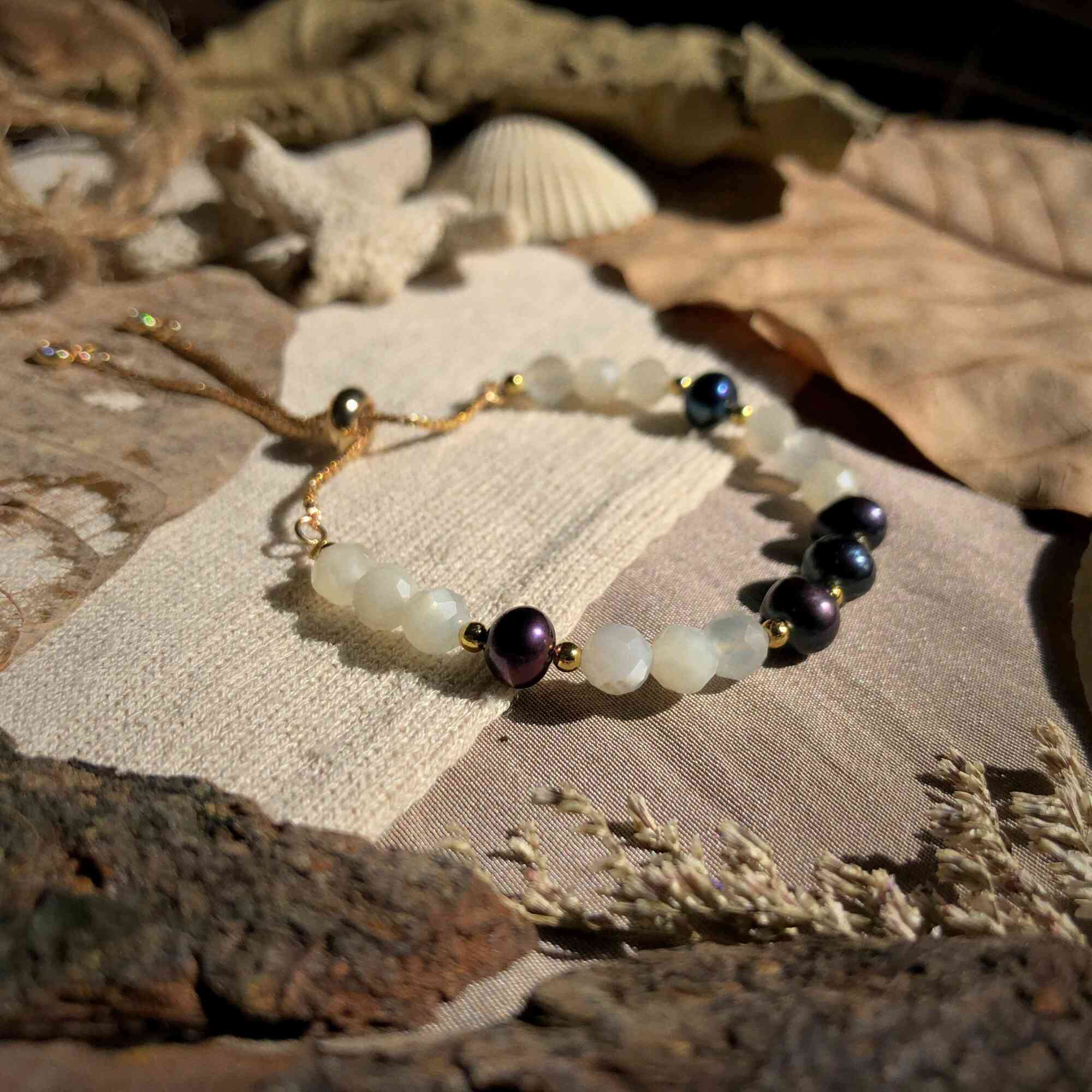 Dây Rút Moonstone 5ly - Pearl 8ly