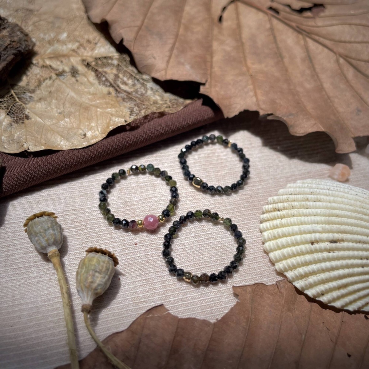 Nhẫn Tourmaline Đen 2ly