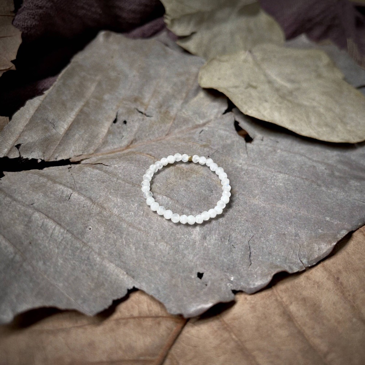 Nhẫn Moonstone Đơn 2ly