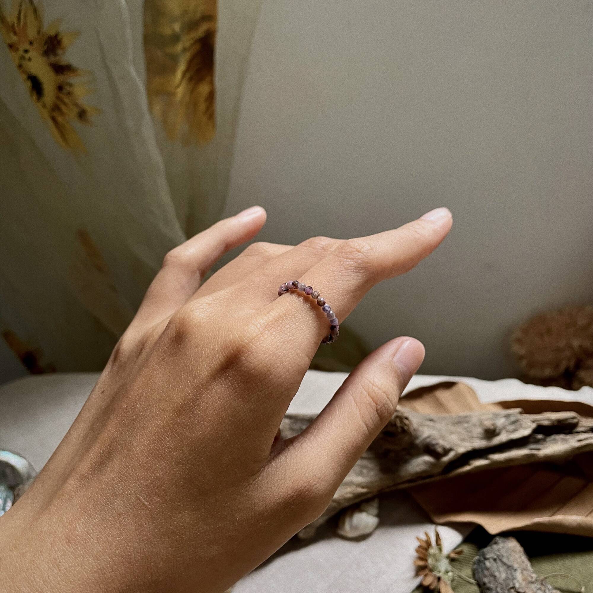 Nhẫn Tourmaline Tím 2ly