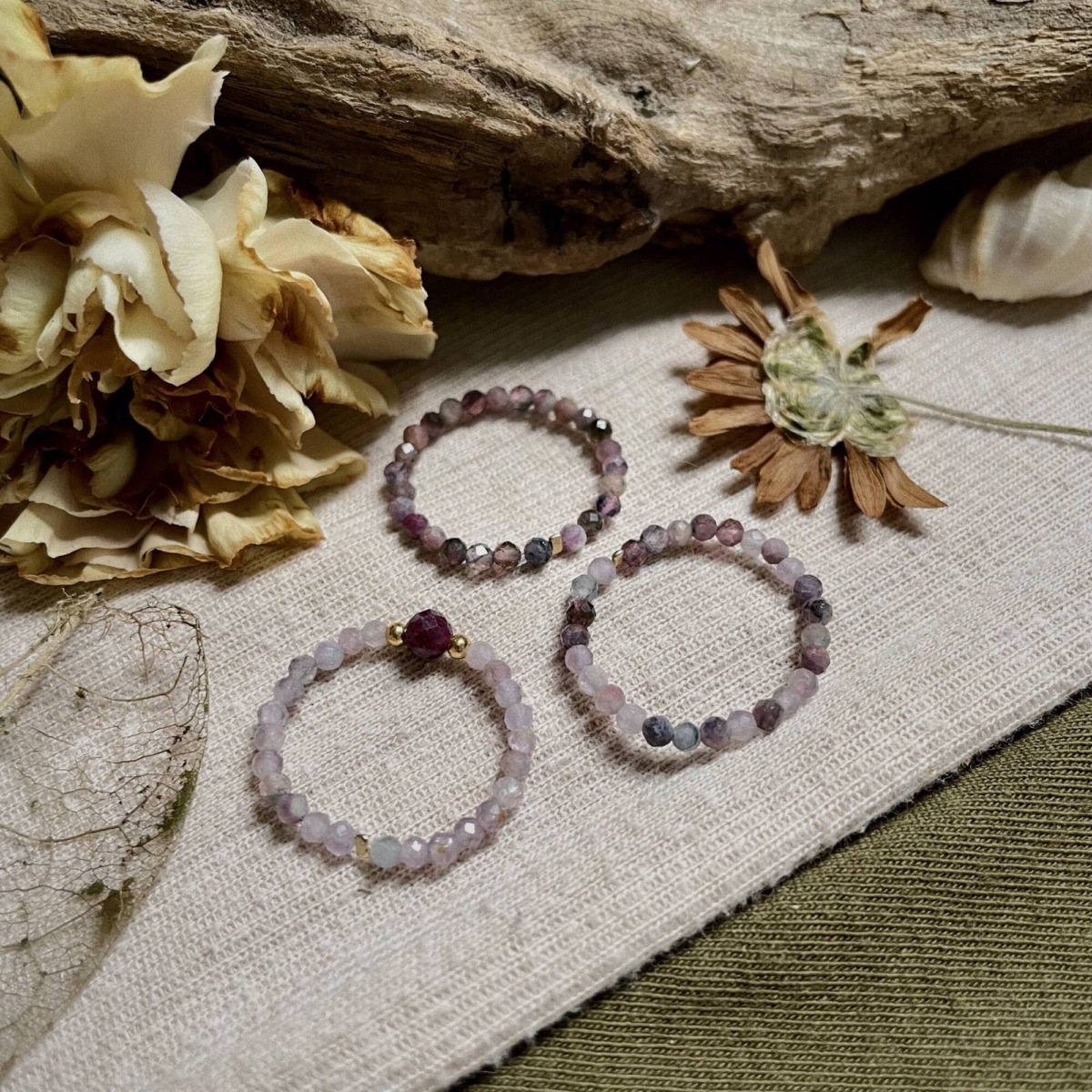 Nhẫn Tourmaline Tím 2ly